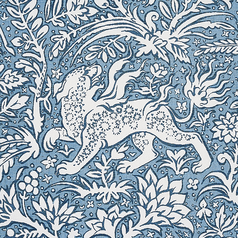 Schumacher Khan's Park Chambray Fabric 2603275