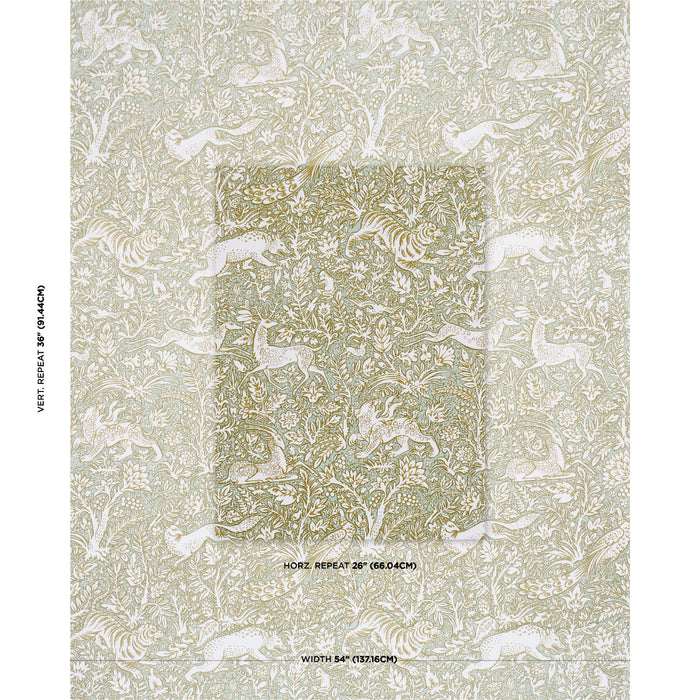 Schumacher Khan'S Park Sage Fabric 2603276