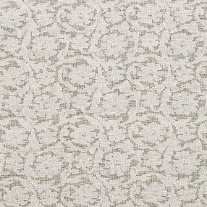 Schumacher Floral Cutwork Casement Natural Fabric Sample 2608620