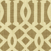 Schumacher Imperial Trellis Natural/Coffee Fabric 2643761