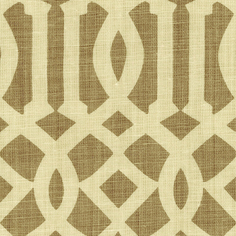 Schumacher Imperial Trellis Natural/Coffee 2643761 Fabric | 40% Off ...