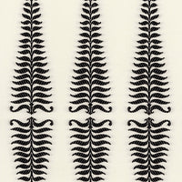 Schumacher Fern Tree Noir/Creme Fabric 2643880