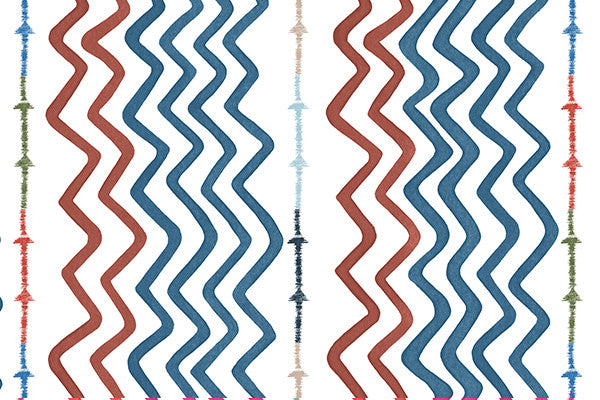Christopher Farr Rick Rack Ultramarine Wallpaper