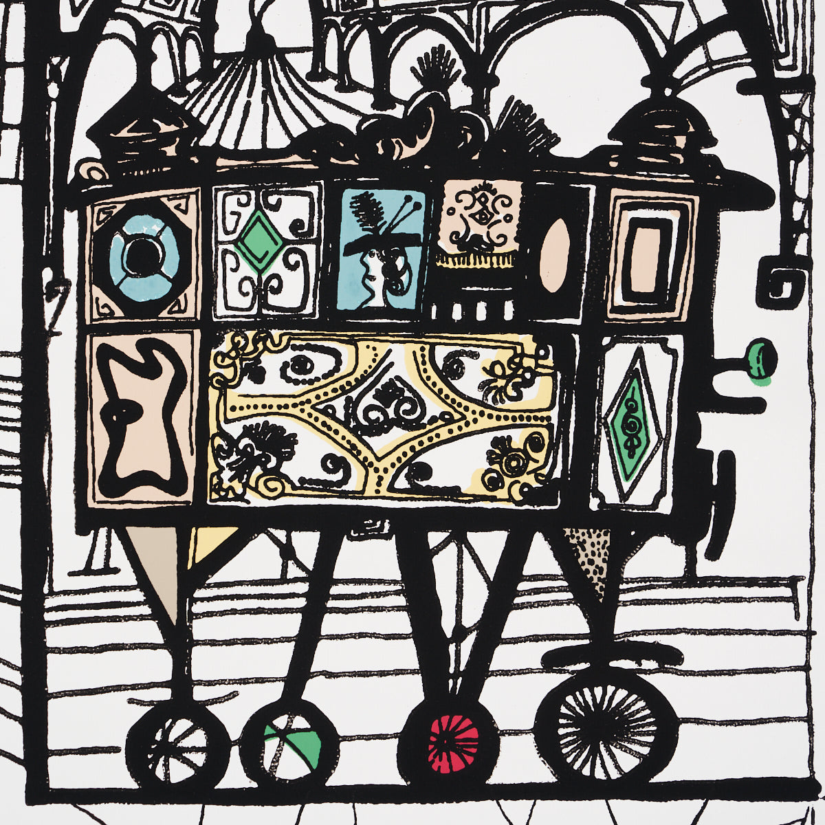 Schumacher Trains Multi On White Wallpaper Sample 2703940