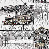 Schumacher Trains Multi On White Wallpaper 2703940