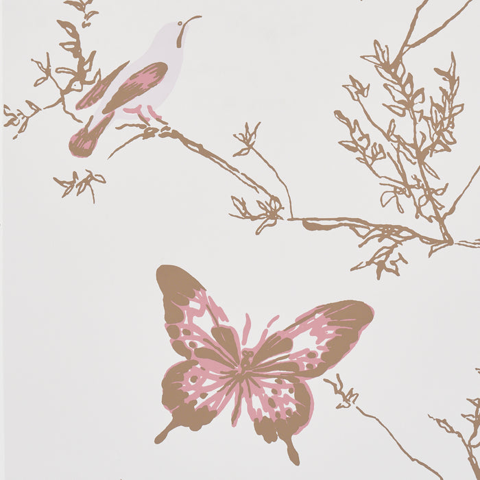 Schumacher Birds & Butterflies Spring Wallpaper Sample 2704423