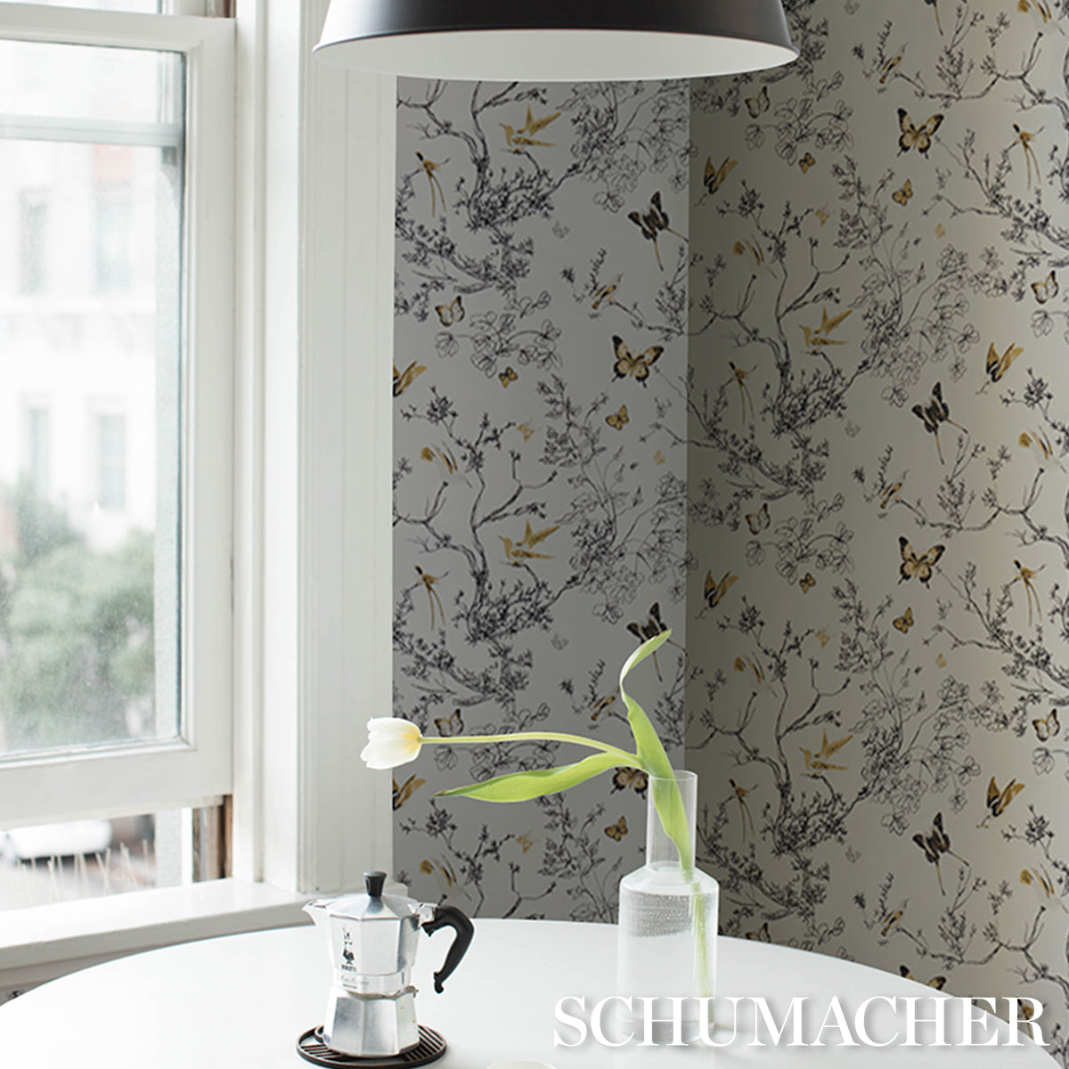 Schumacher Birds & Butterflies Neutral 2704423 Wallpaper | 40% Off ...