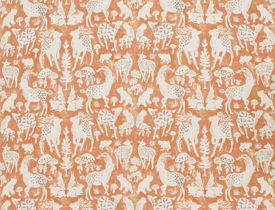 No.9 Thompson Fauna And Fungi Terracotta Fabric N9012345002