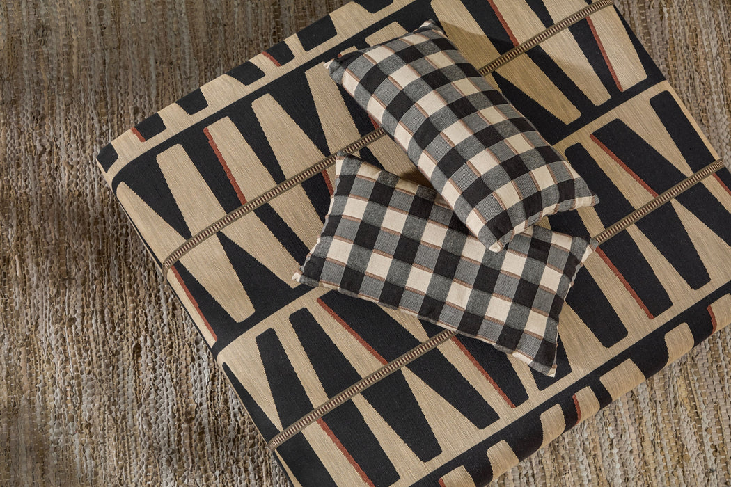 Jim Thompson Thani Check Fog Cloud Fabric Sample JT013968004