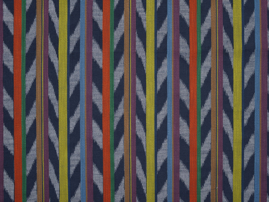 Jim Thompson Burmese Stripe Indigo Fabric Sample JT013912002