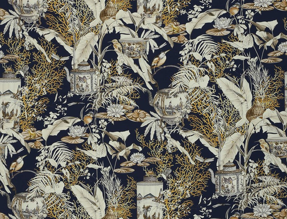 Jim Thompson Oolong Deep Cobalt Fabric Sample JT013671004