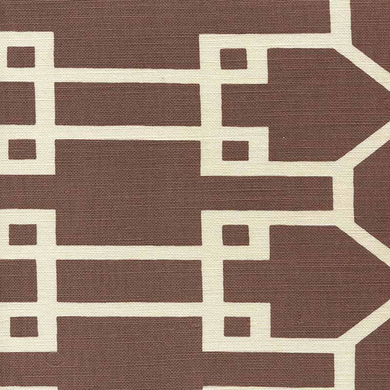 Quadrille Brighton Reverse Brown Fabric 300428F