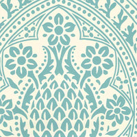 Quadrille Pina Dark Turquoise Wallpaper 302133W