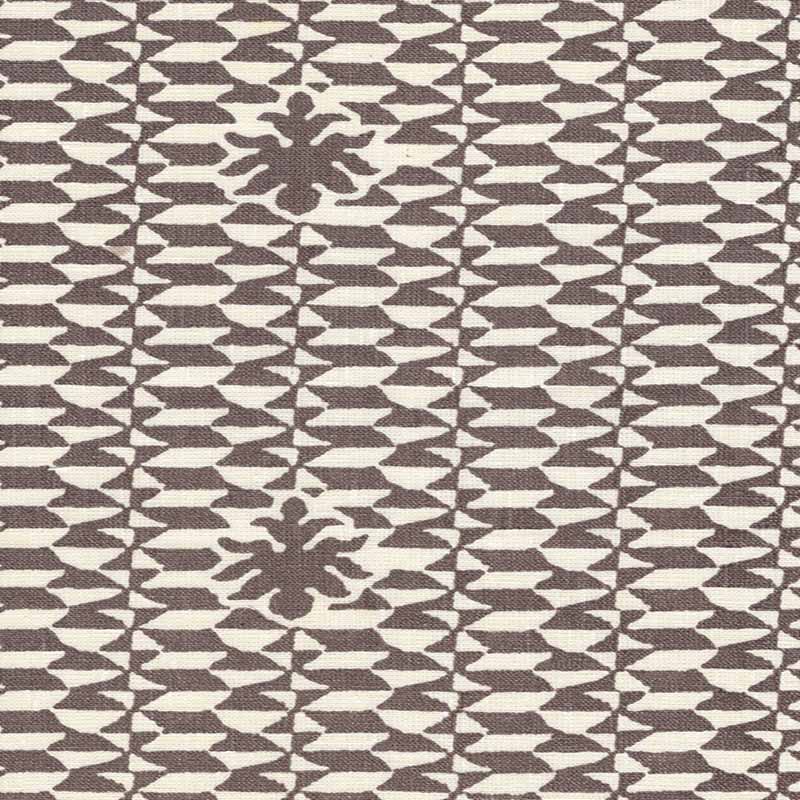 Quadrille Carlo Ii Brown Fabric 302237F