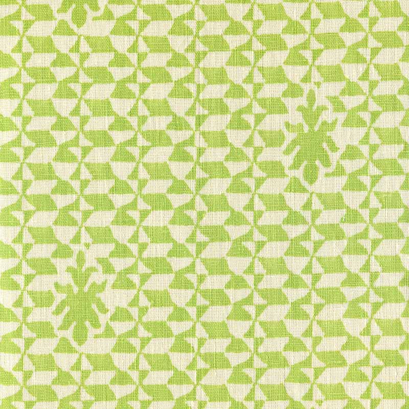 Quadrille Carlo Ii Green Fabric Sample 302238F