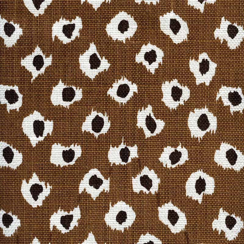 Quadrille Moroc New Tobacco Brown Fabric Sample 302273P