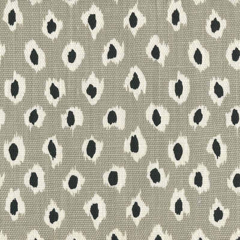 Quadrille Moroc Grey Black On Oyster Fabric Sample 302274P