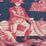 Quadrille Independence Toile Red Flag Blue Fabric 302290F-CU