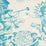 Quadrille Independence Engraving Turquoise Fabric Sample 302711F-CU
