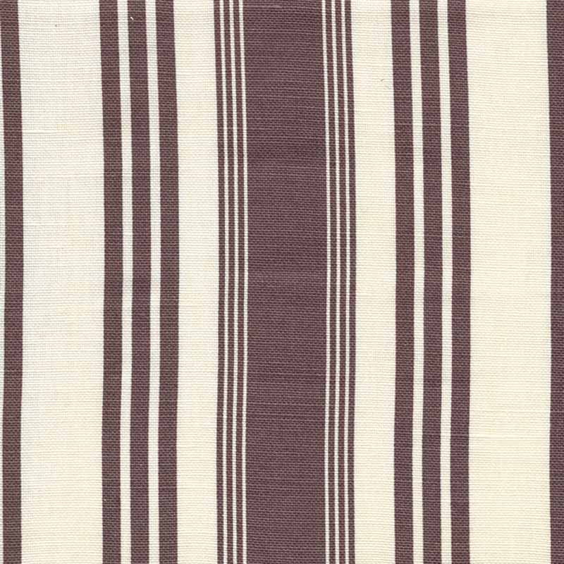 Quadrille Lane Stripe Chocolate Fabric 302745F