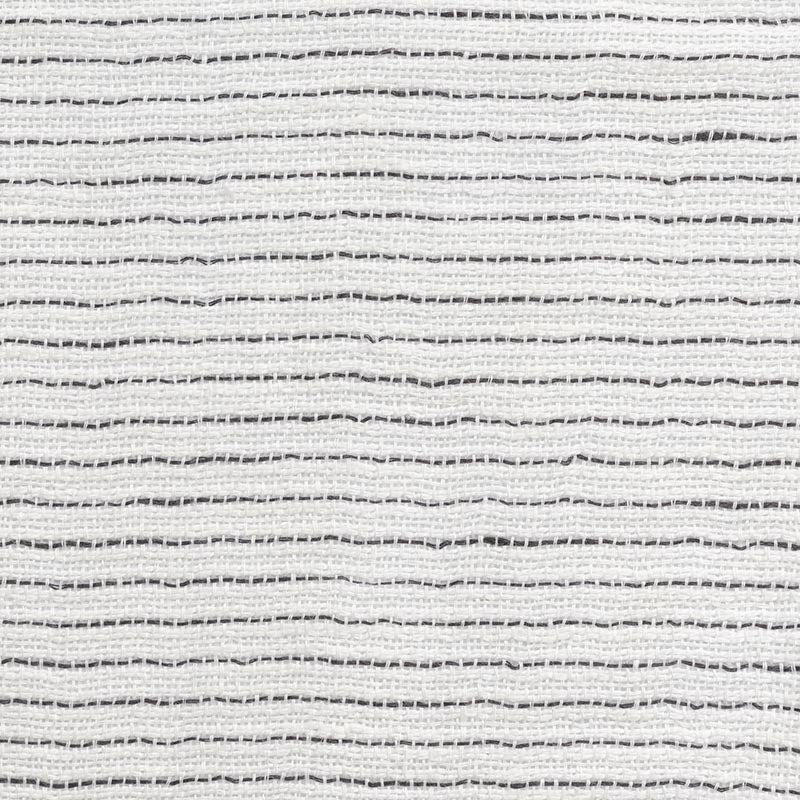 Holly Hunt Great Plains Linen Pinstripe Ink & White Fabric Sample 3029/05
