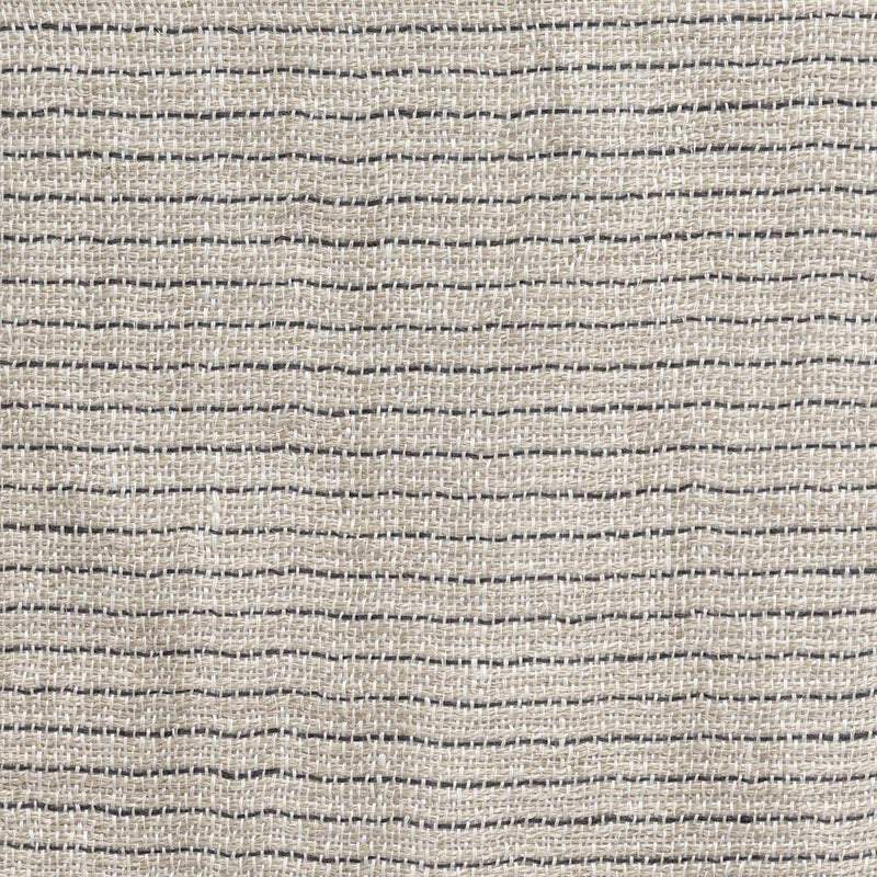 Holly Hunt Great Plains Linen Pinstripe Ink & Natural Fabric Sample 3029/07