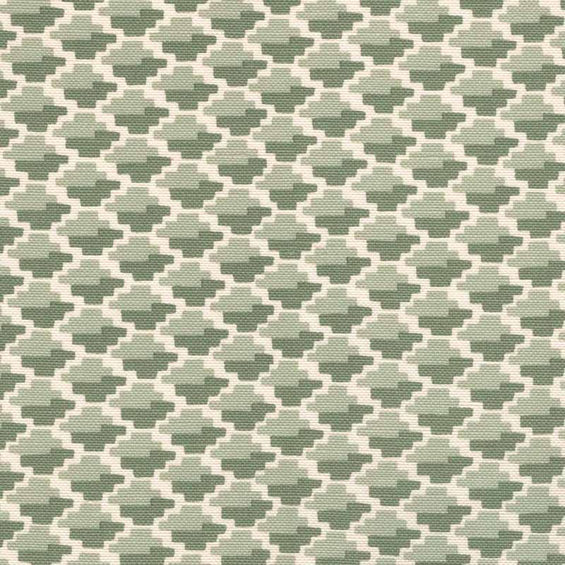 Quadrille Il Gioco Silver/green Fabric 303720F-02