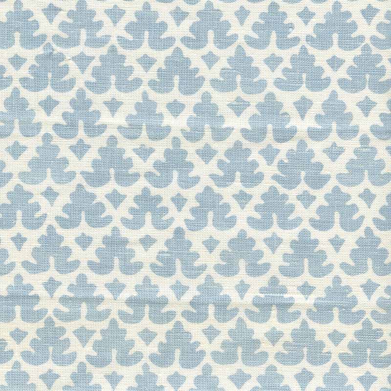 Quadrille Volpi Neutral Soft Windsor Blue Fabric Sample 304040B-03