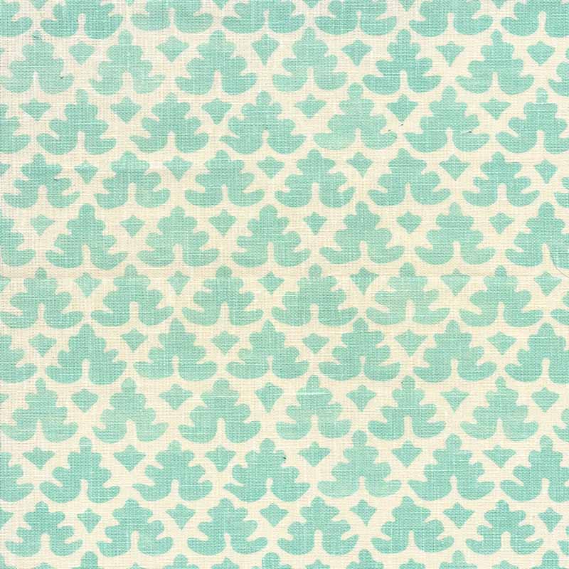 Quadrille Volpi Turquoise Fabric 304040F
