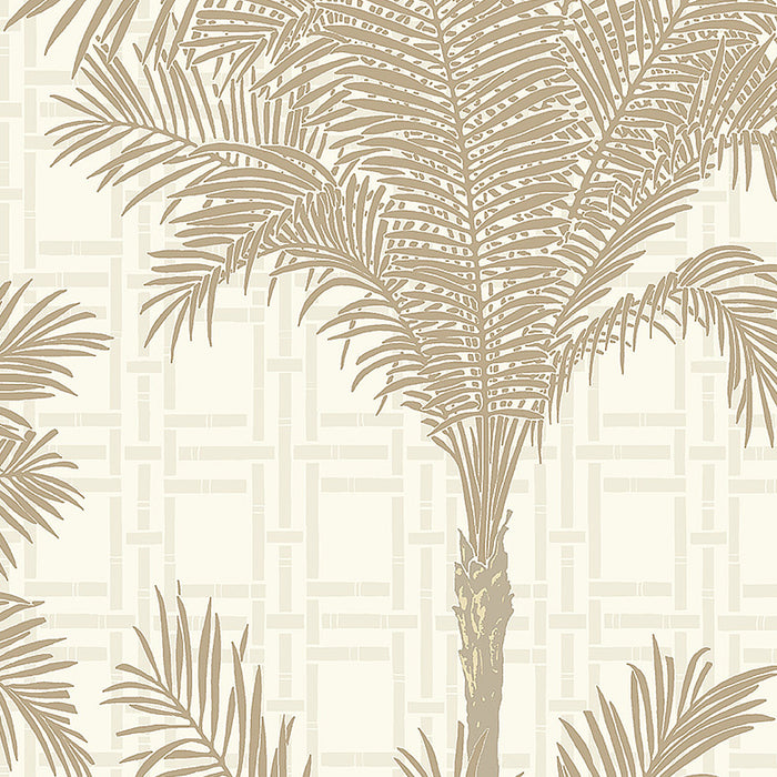 Schumacher Copacabana Warm Silver Wallpaper Sample 3061