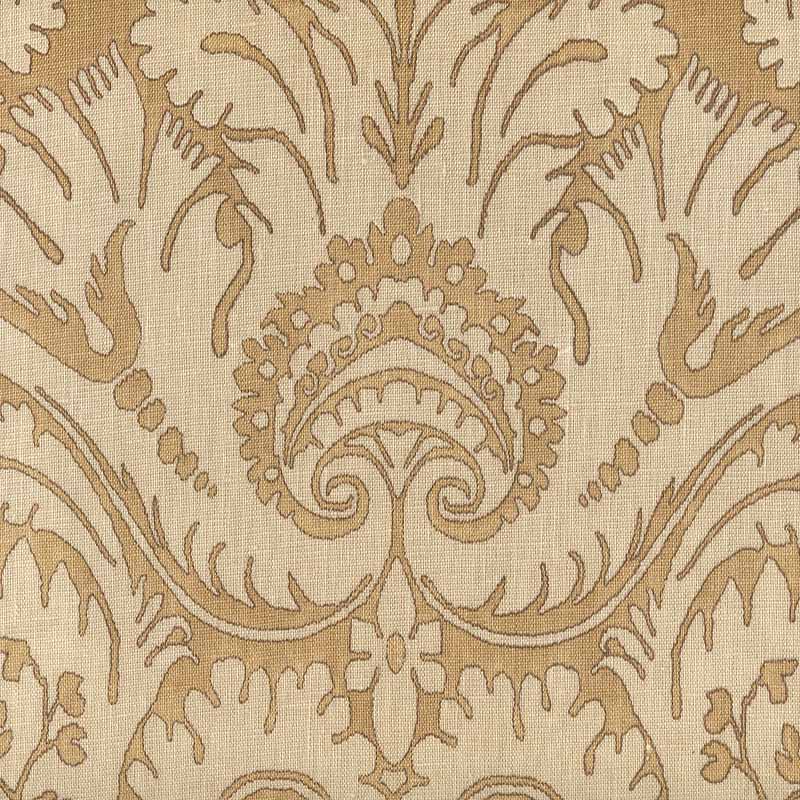 Quadrille Borghese Camel Taupe  Brown Fabric Sample 306243F-CU