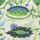 Quadrille Uzbek Small Scale Multi Blues Green Royal Fabric 306262F