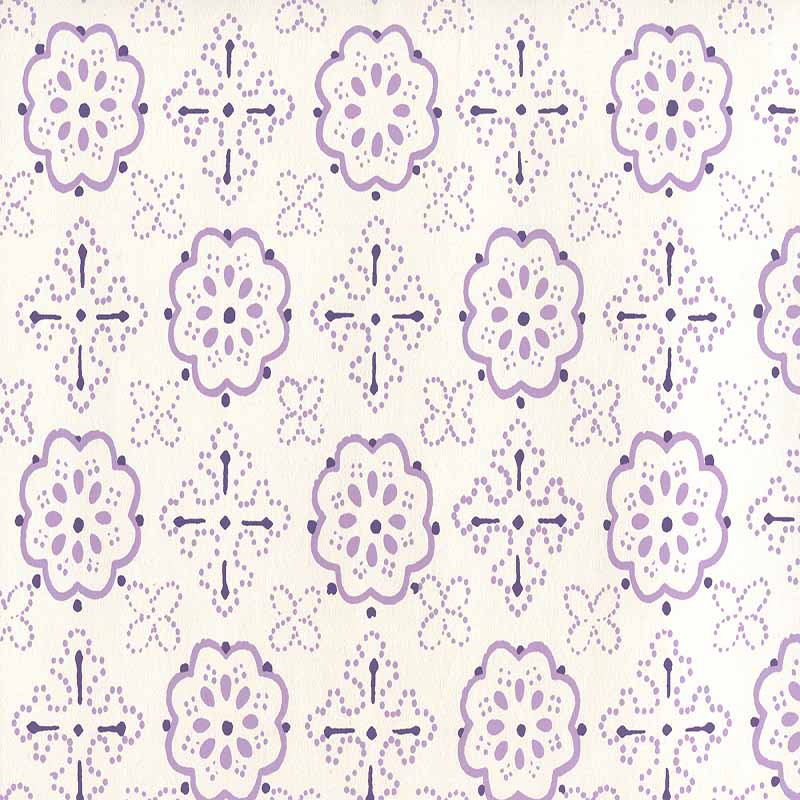 Quadrille Crawford Multi Purples Wallpaper Sample 306304W
