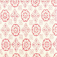 Quadrille Crawford Multi Reds Fabric 306305CTTN