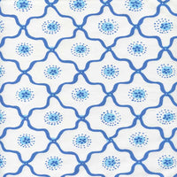 Quadrille Longfellow Royal New Blue Fabric 306320C-06CTT