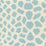 Quadrille Cheetah New Blue Fabric Sample 306360F-03