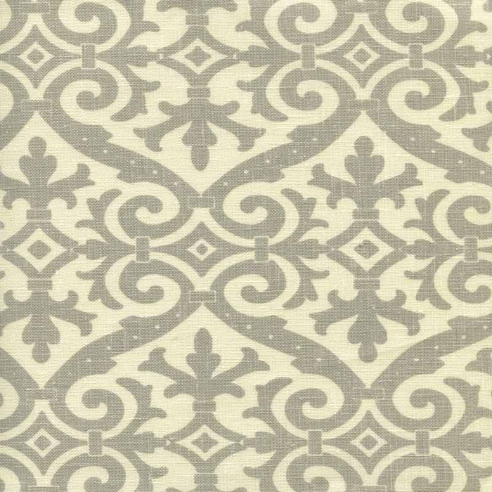 Quadrille French Damask Soft Gray Fabric Sample 306490F-06