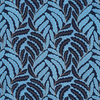 Jim Thompson Folia Embroidery Turquoise Fabric JT013875005