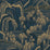 Schumacher Indigo Garden Indigo And Gold Wallpaper Sample 3132