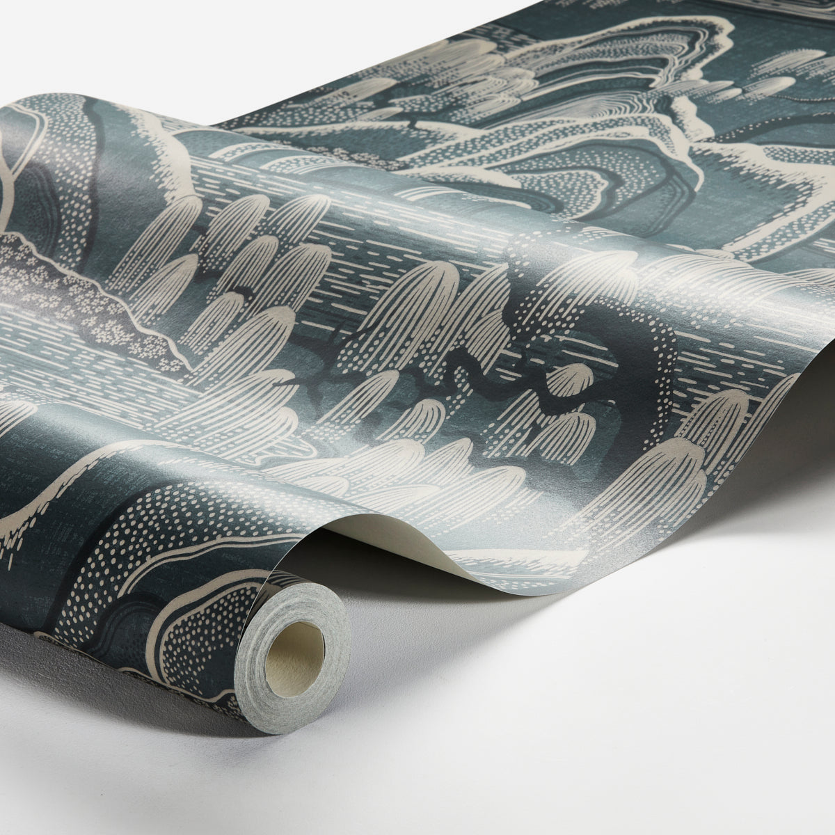 Schumacher Indigo Garden Blue Wallpaper Sample 3133