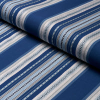 Schumacher Wellington Stripe Blue Fabric 3322024