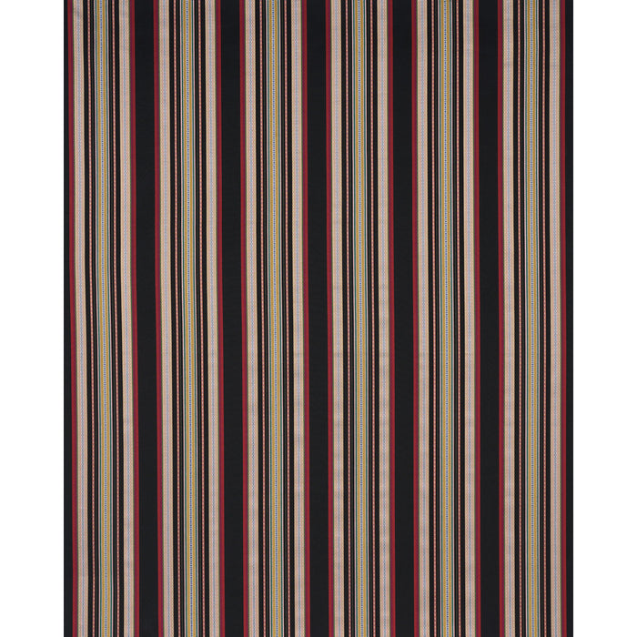 Schumacher Wellington Stripe Black Fabric 3322025