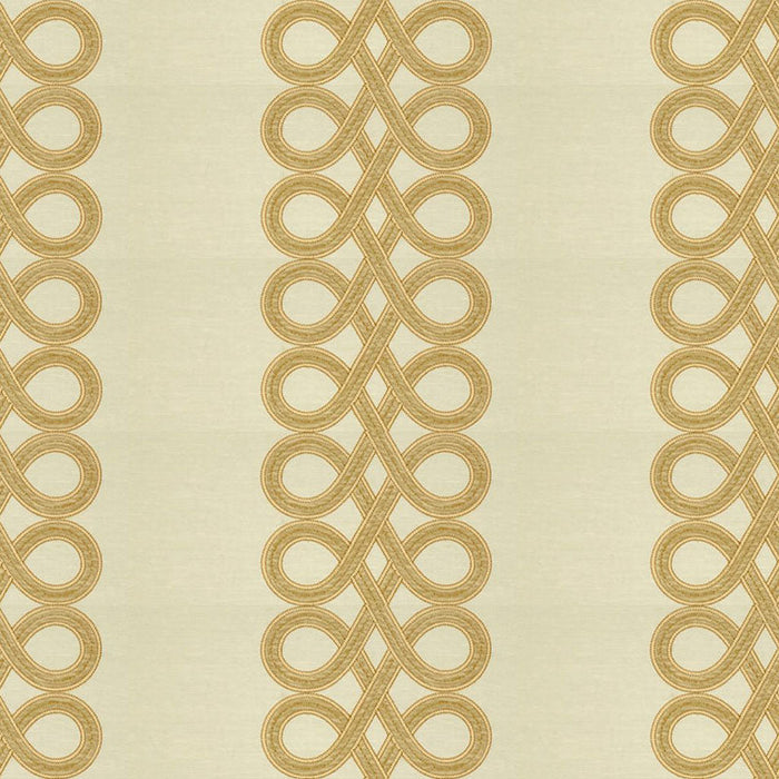 Kravet Couture The Twist White Gold Fabric Sample 33543.116.0