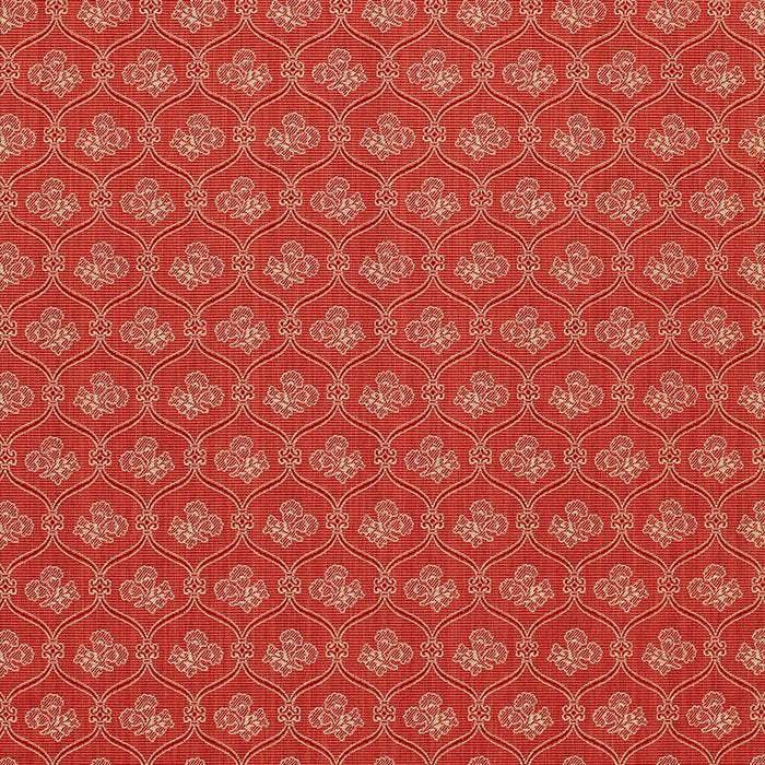 Schumacher Ashley Lattice Coral Fabric Sample 3390043