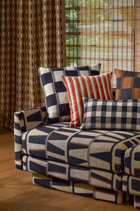 Jim Thompson Thani Check Pink Clay Fabric Sample JT013968002