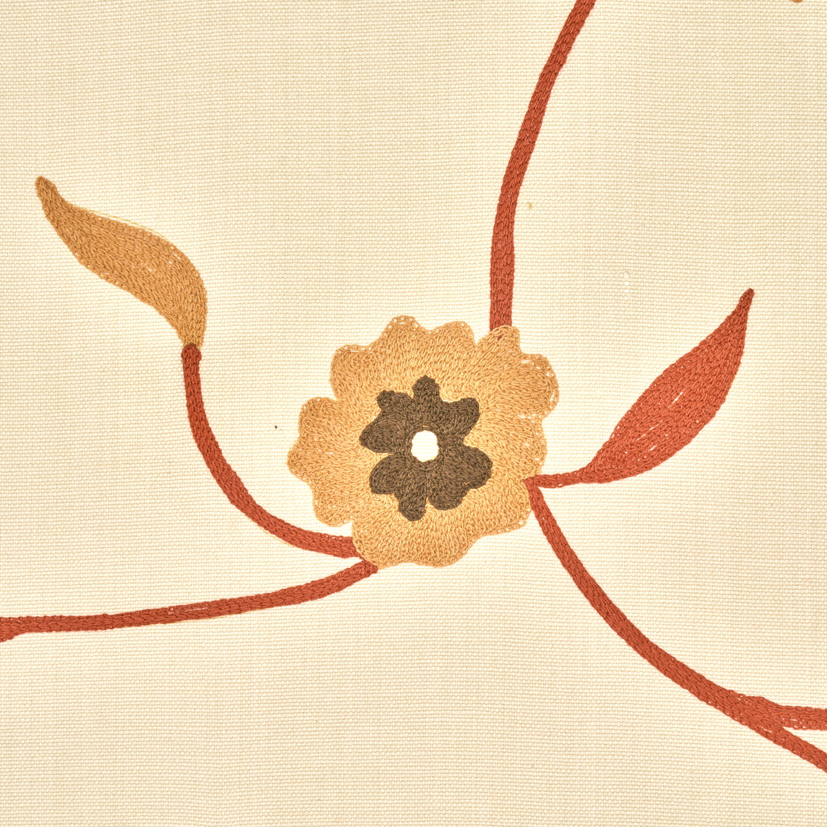 Schumacher Indira Embroidery Spice Fabric 3438001