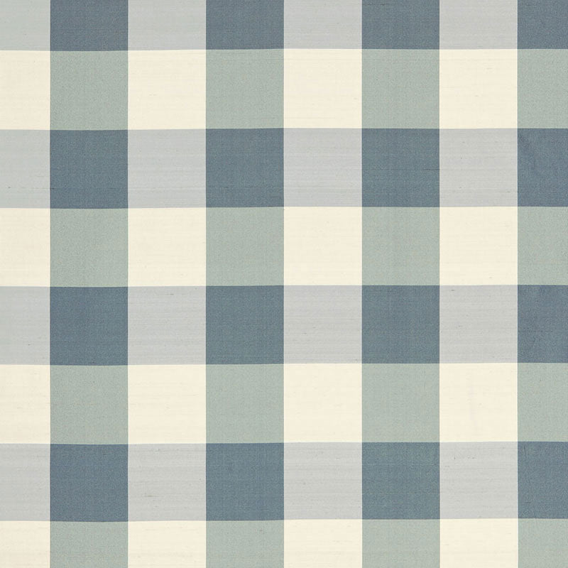 Schumacher Montgomery Silk Plaid Lakeside Fabric Sample 3455001