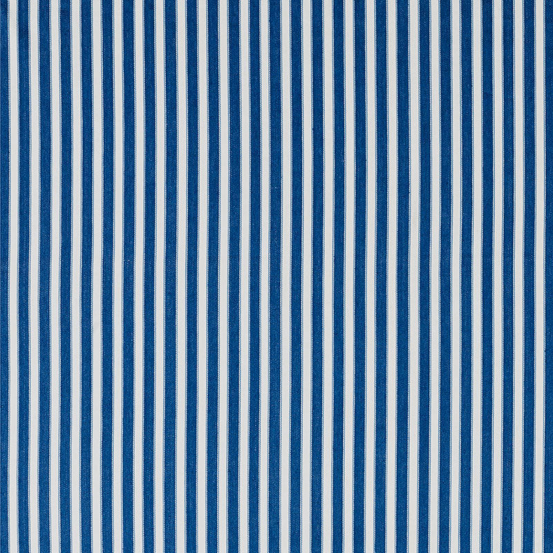 Schumacher Antique Ticking Stripe Indigo Fabric Sample 3475007