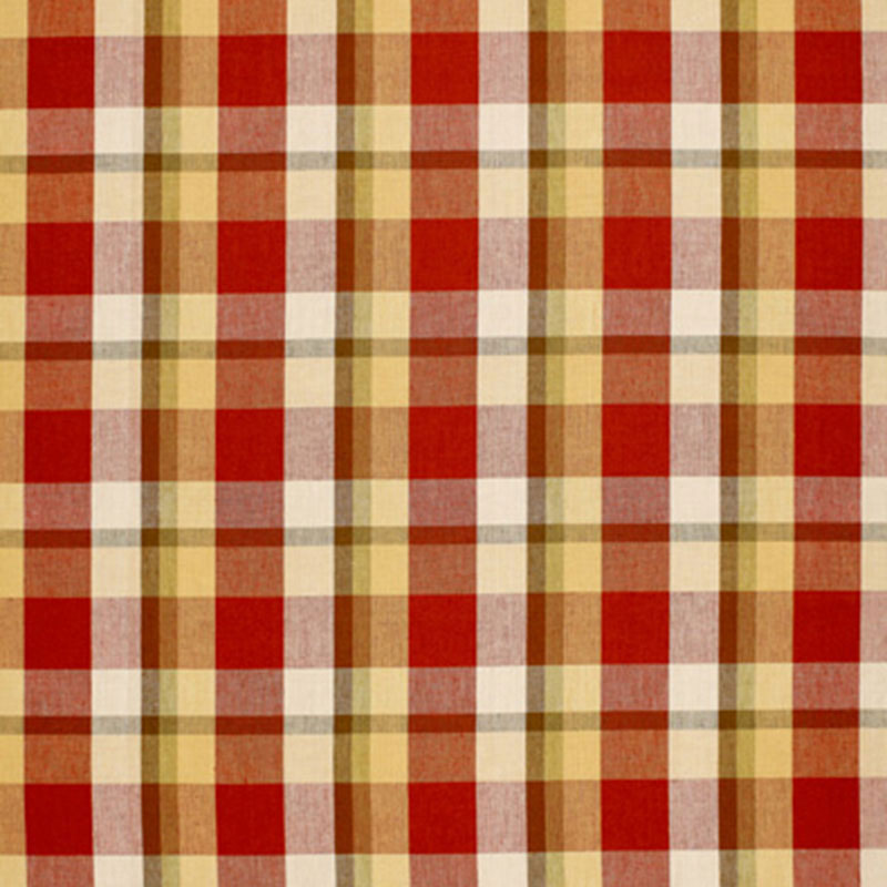 Schumacher Augusta Linen Plaid Orchard Fabric Sample 3484000