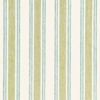 Schumacher Leah Linen Stripe Sea Grass Fabric 3485000